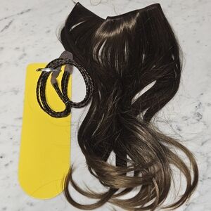 NWT - Elegant Secret Light Brown Hair Extensions With Band & Braids (16" Long)